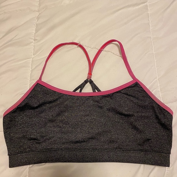 Gray sports bra